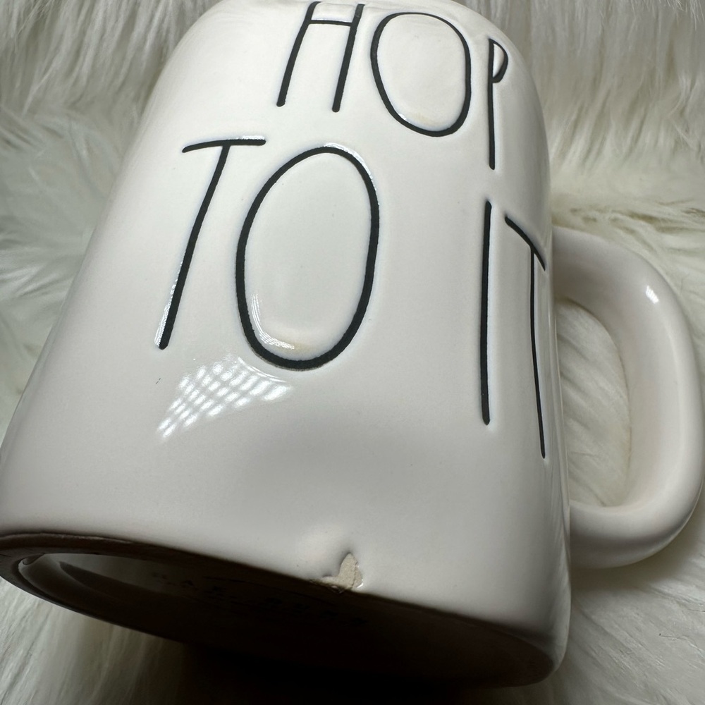 Rae Dunn Hop To It Mug with Pink Interior - Picture 4 of 4